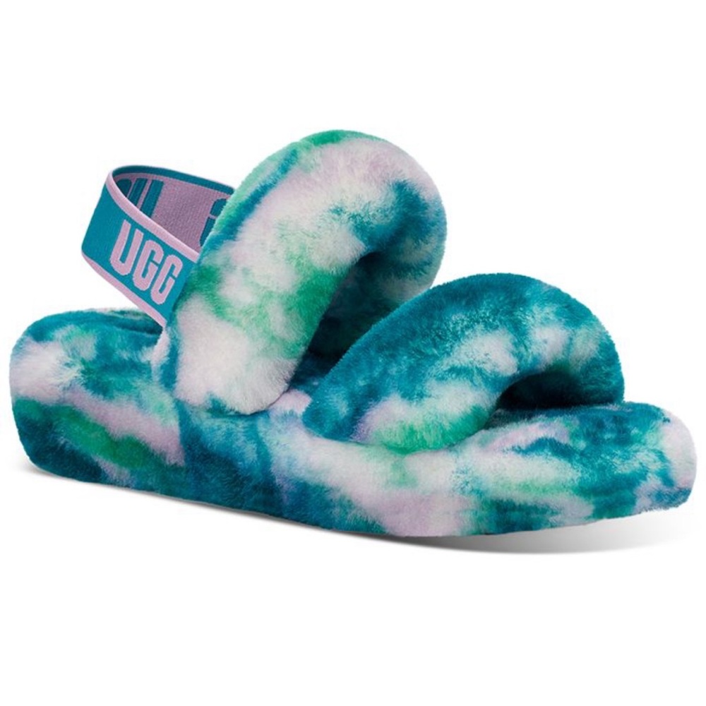 Ugg Oh Yeah Marble Slide Slippers Blue/Multi Women’s 8